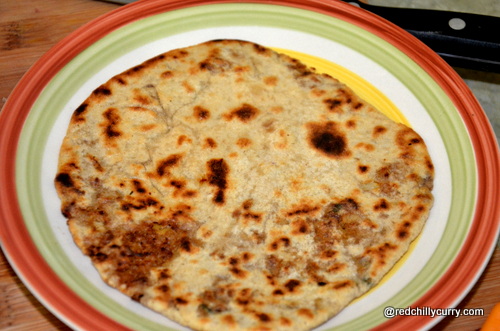 soya keema paratha