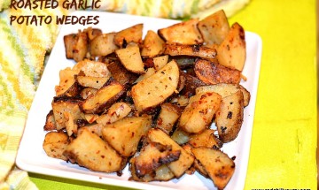 roasted garlic potato wedges