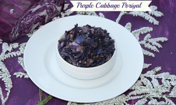 Purple cabbage poriyal