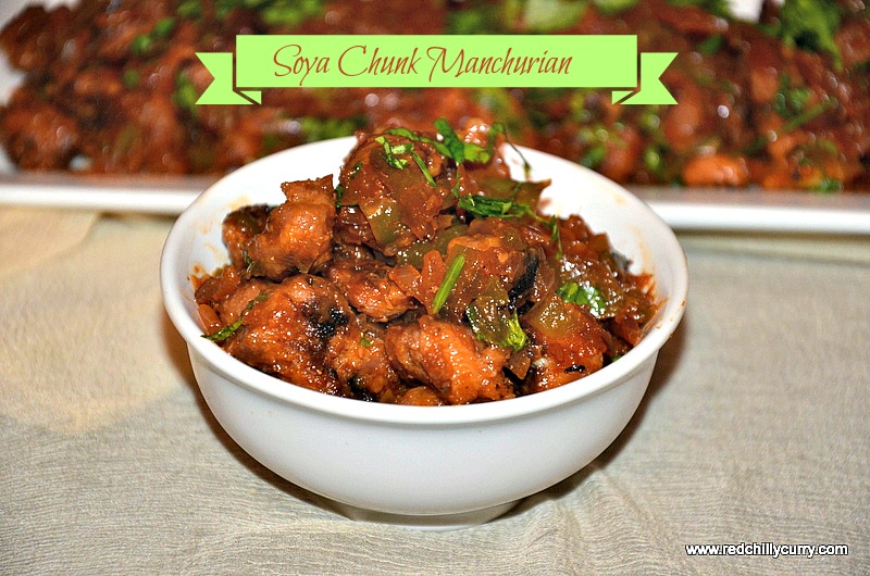 Soya Chunks Manchurian Dry