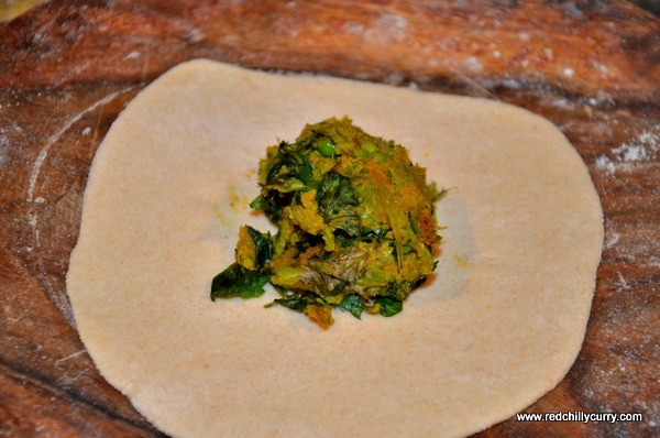 peas paratha